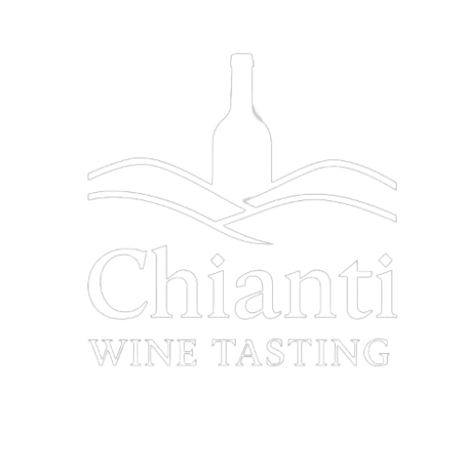 dentro illogo troviamo una bottiglia sopra a delle colline con sotto la scritta chianti wine tasting